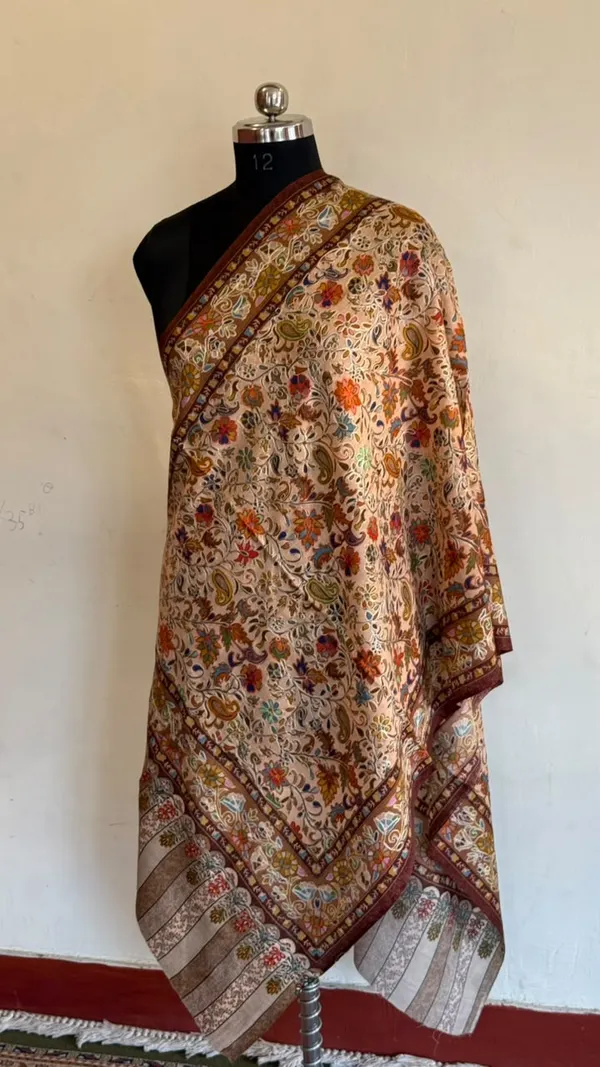 Brown_Floral_Print_Shawl_for_Women