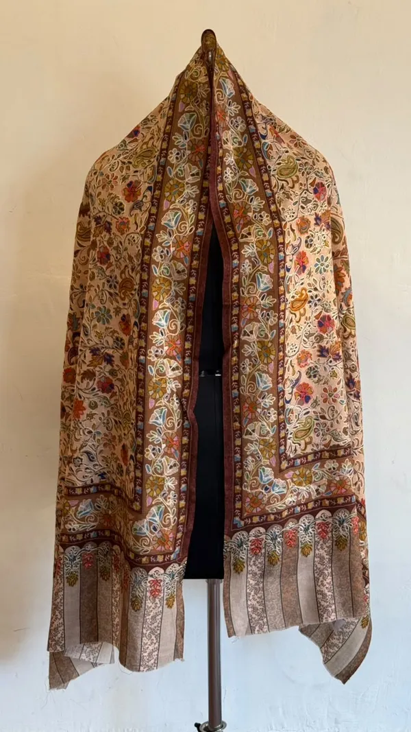 Brown_Floral_Print_Shawl_for_Women