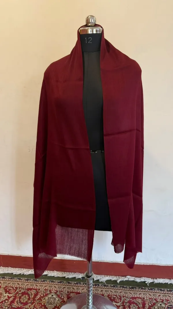 Maroon_Solid_Draped_Shawl_for_Women