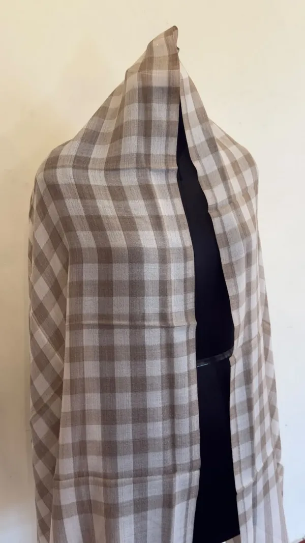 Beige_Woven_Checkered_Shawl_for_Women