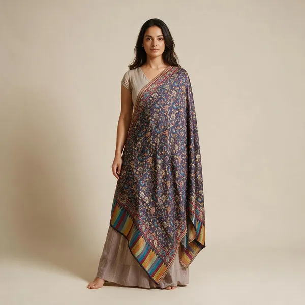Blue_Printed_Paisley_Shawl_For_Women