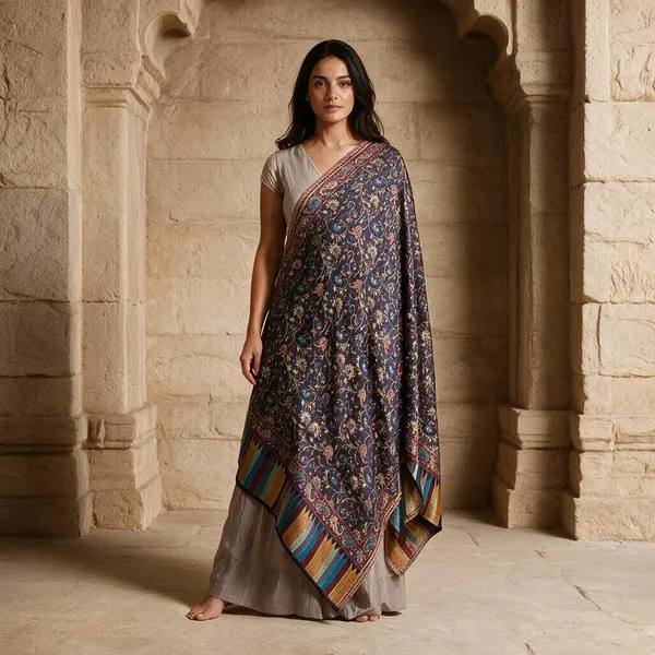 Blue_Printed_Paisley_Shawl_For_Women