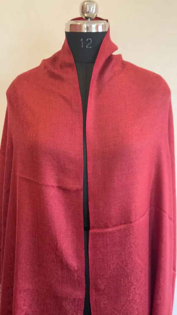 Red_Textured_Open_Front_Long_Shrug_for_Women