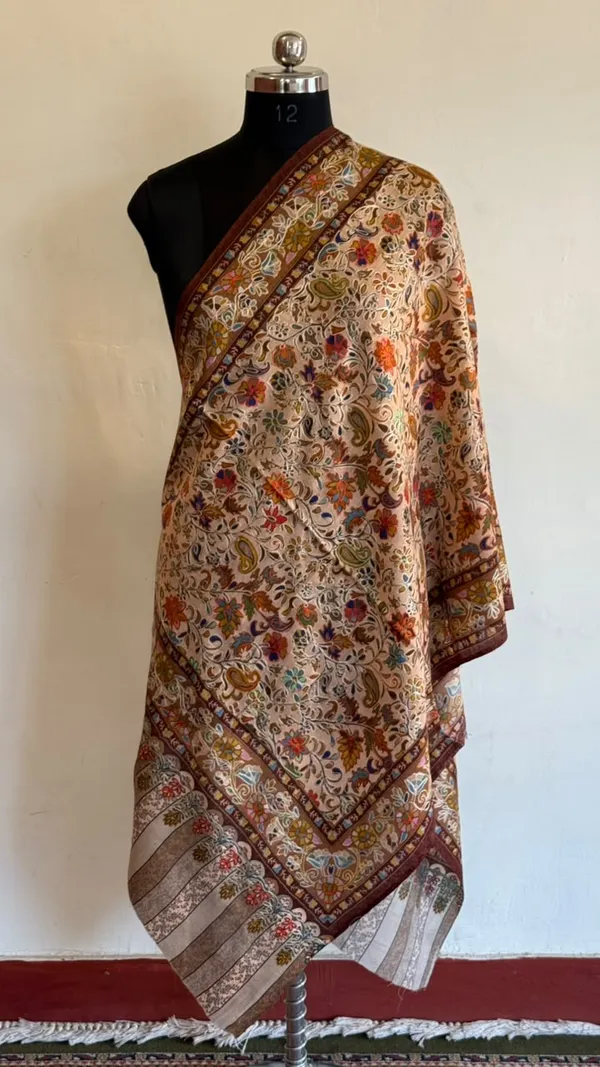 Brown_Floral_Print_Shawl_for_Women