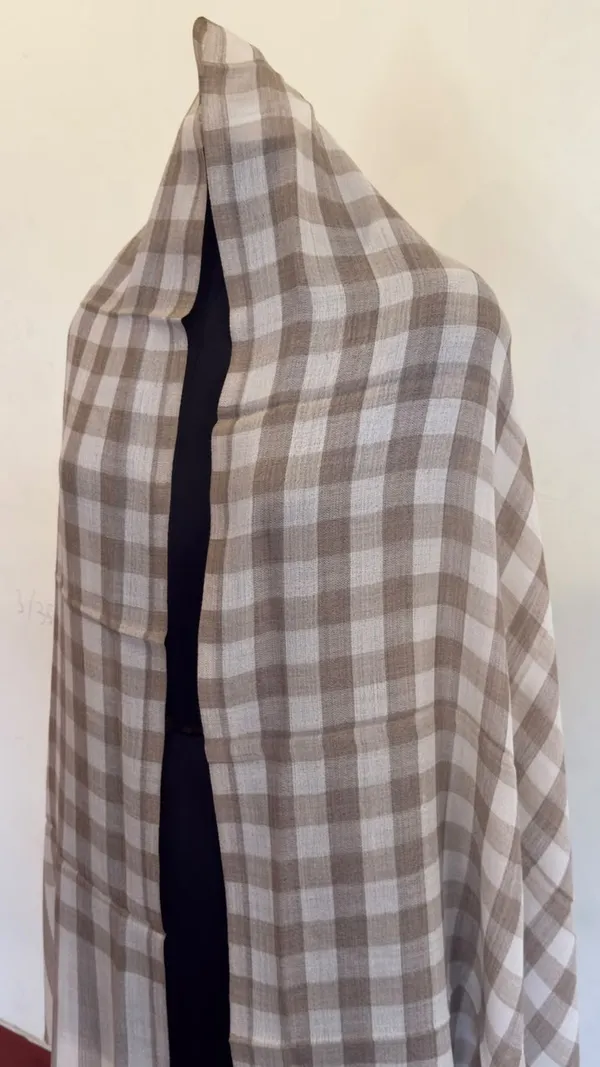 Beige_Woven_Checkered_Shawl_for_Women
