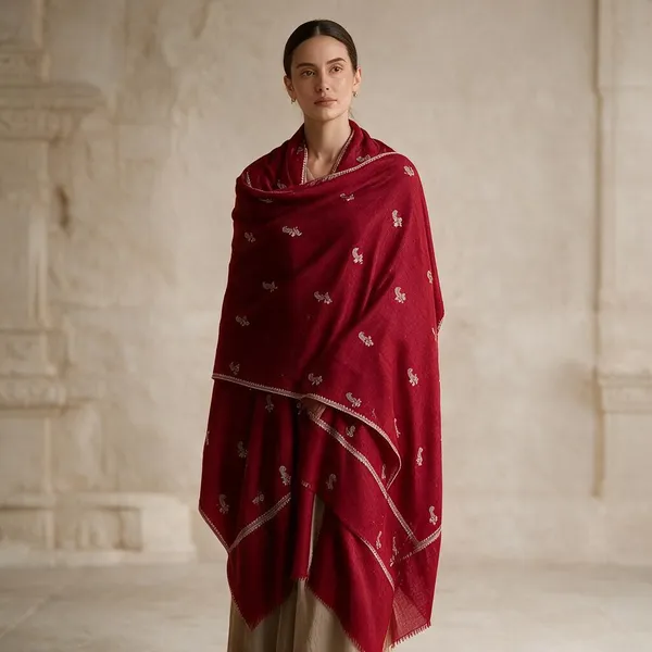 Red_Embroidered_Shawl_For_Women