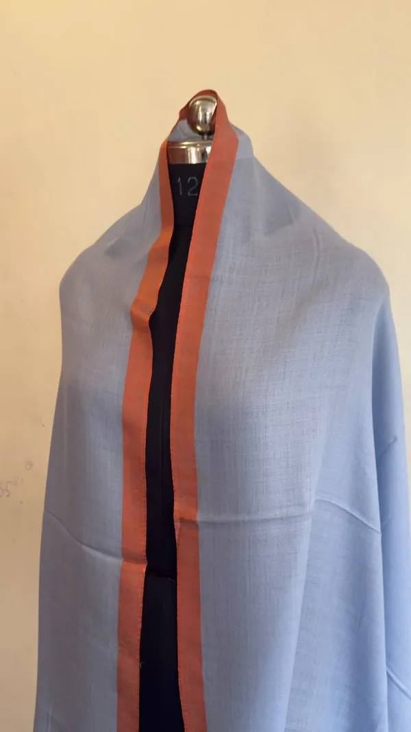 Light_Blue_Orange_Border_Stole_for_Women