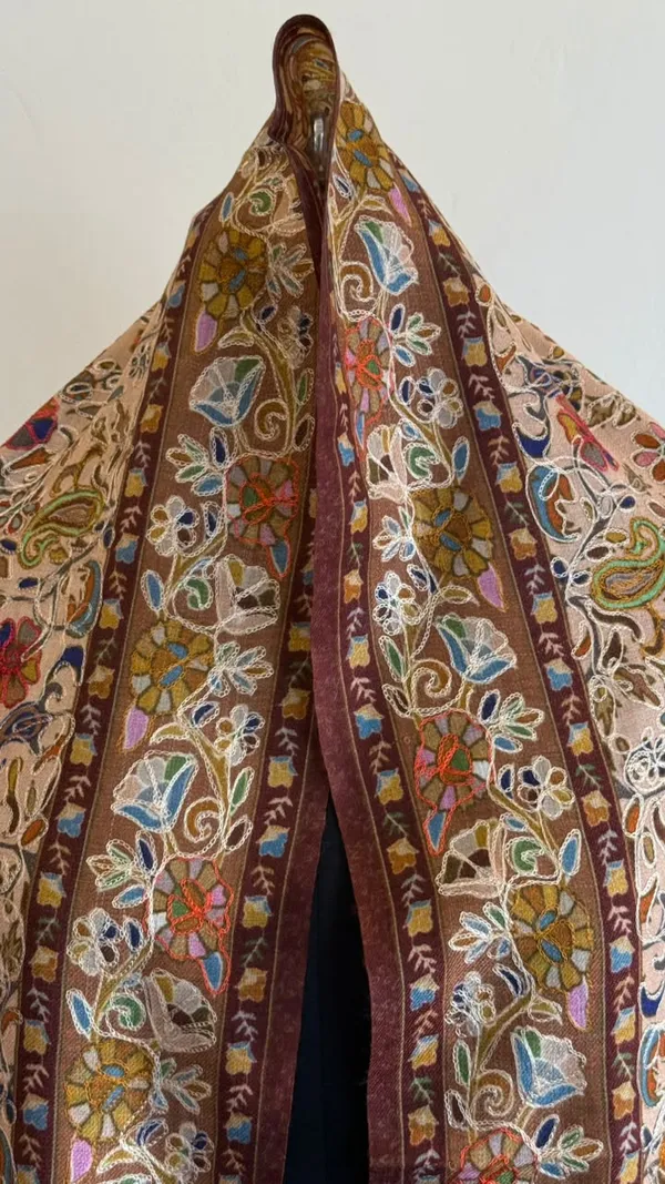 Brown_Floral_Print_Shawl_for_Women