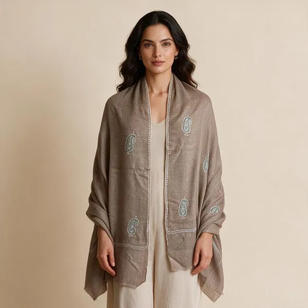 Brown_Woven_Embroidered_Shawl_For_Women