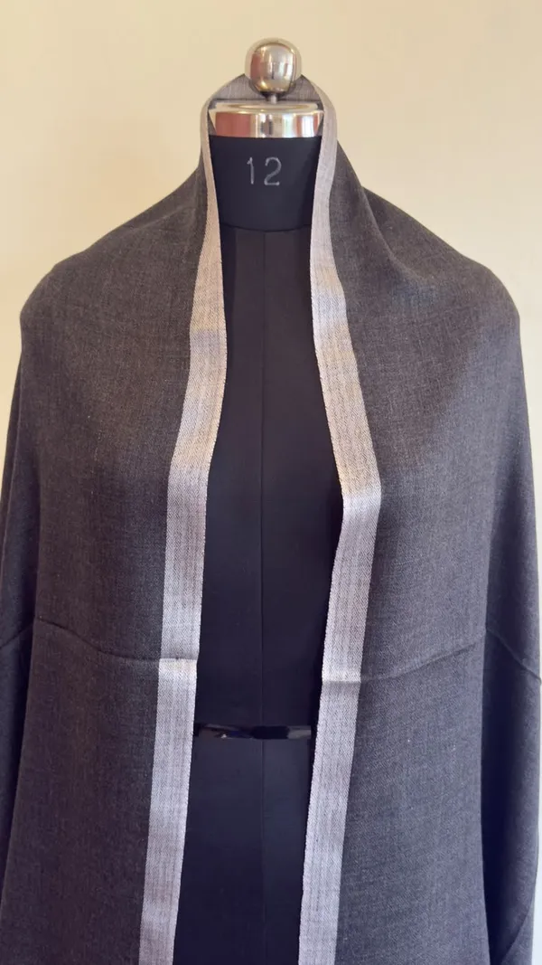 Grey_Woven_Open_Front_Shawl_for_Women