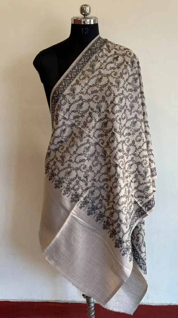 Brown_And_Cream_Floral_Print_Stole_for_Women
