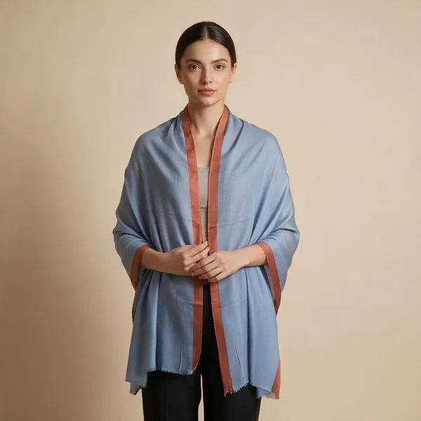 Light_Blue_Orange_Border_Shawl_For_Women
