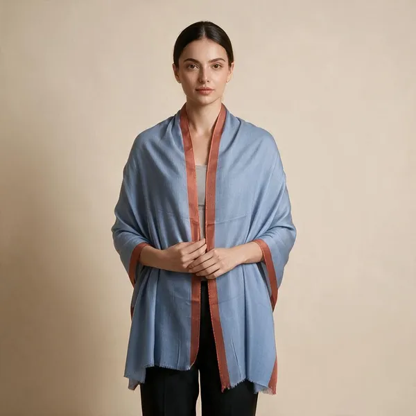 Light_Blue_Orange_Border_Shawl_For_Women