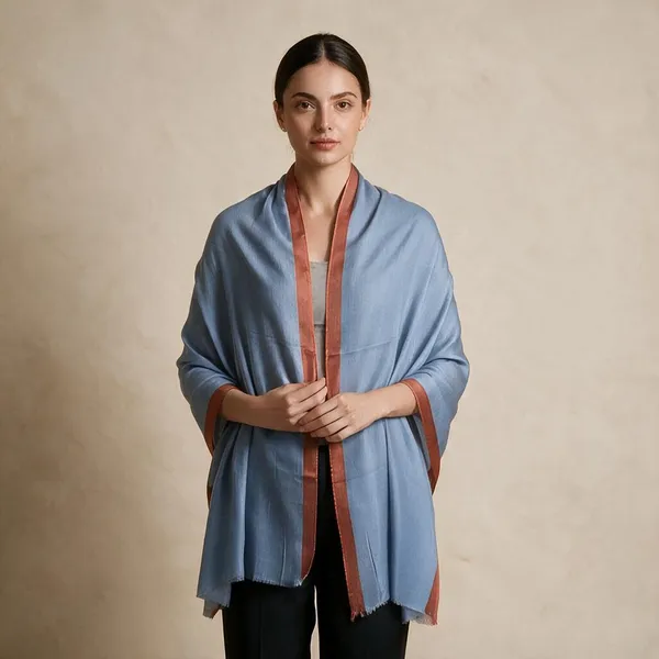 Light_Blue_Orange_Border_Shawl_For_Women