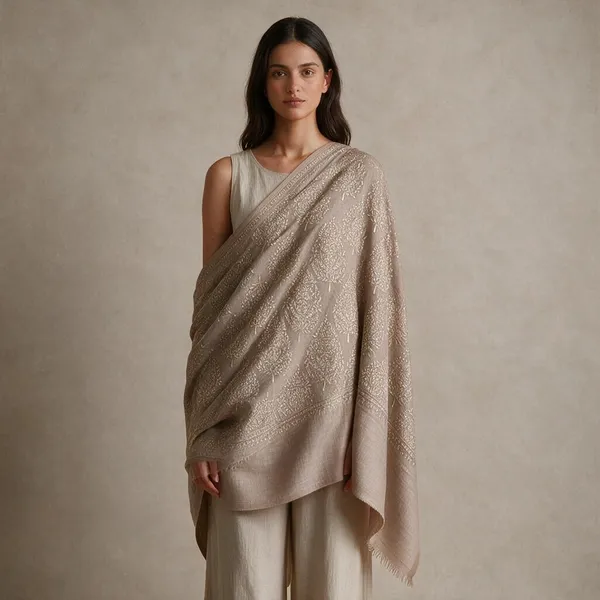 Beige_Embroidered_Woven_Shawl_For_Women
