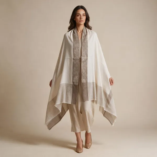 Beige_Floral_Pattern_Shawl_For_Women