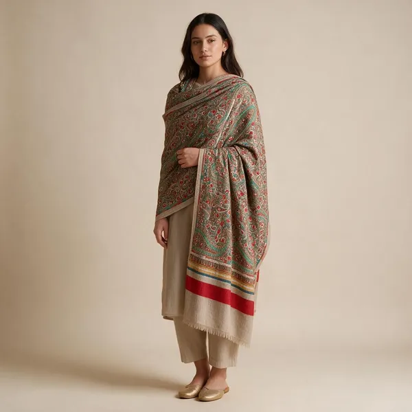 Beige_Embroidered_Paisley_Shawl_For_Women