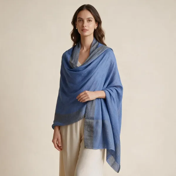 Blue_Sheer_Border_Shawl_For_Women