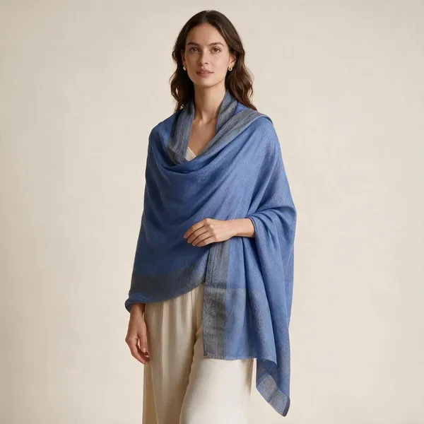 Blue_Sheer_Border_Shawl_For_Women