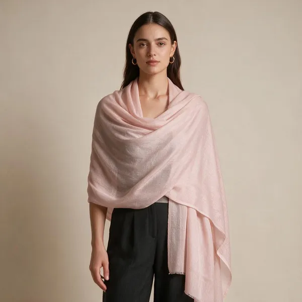 Pink_Textured_Lightweight_Shawl_For_Women
