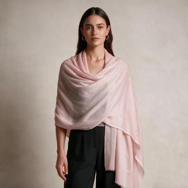 Pink_Textured_Lightweight_Shawl_For_Women