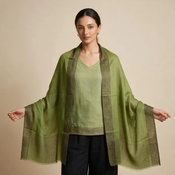 Green_Woven_Shawl_For_Women