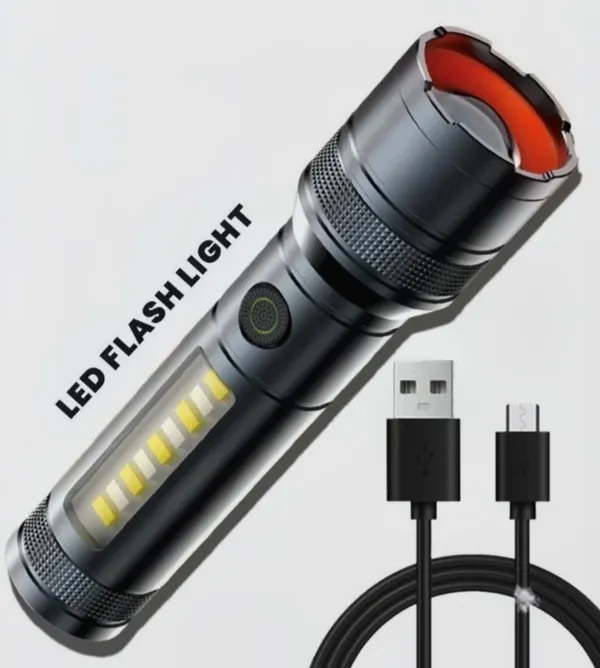 Rechargeable_LED_Flashlight_With_Side_COB_Light