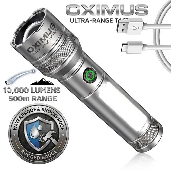 Oximus_Ultra_Bright_Rechargeable_LED_Flashlight
