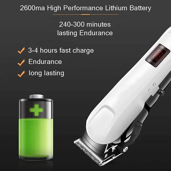 White_Cordless_Hair_Clipper_With_Digital_Display