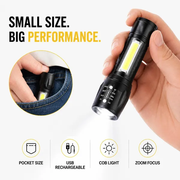 Black_USB_Rechargeable_COB_LED_Flashlight