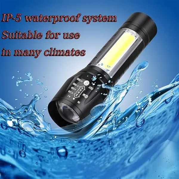 Black_USB_Rechargeable_COB_LED_Flashlight
