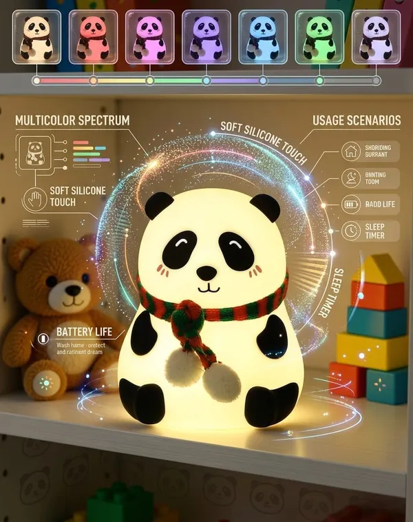 Panda_Silicone_Rechargeable_Tap_Control_Night_Light