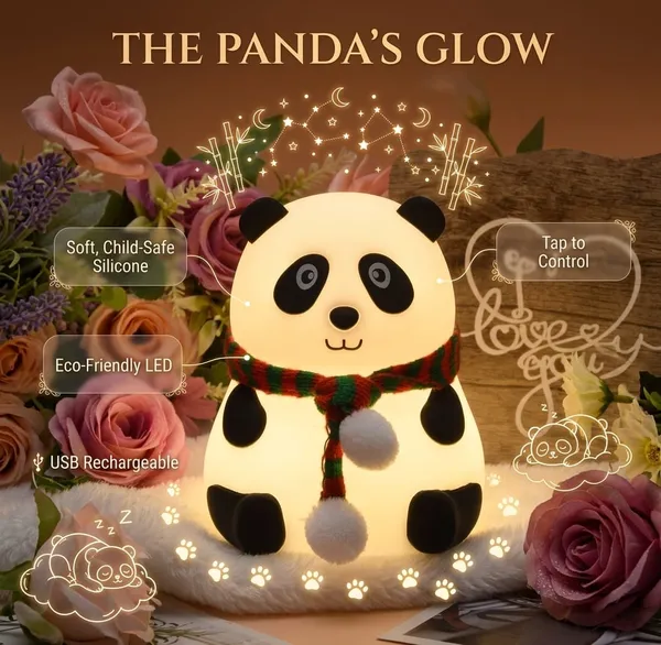 Panda_Silicone_Rechargeable_Tap_Control_Night_Light