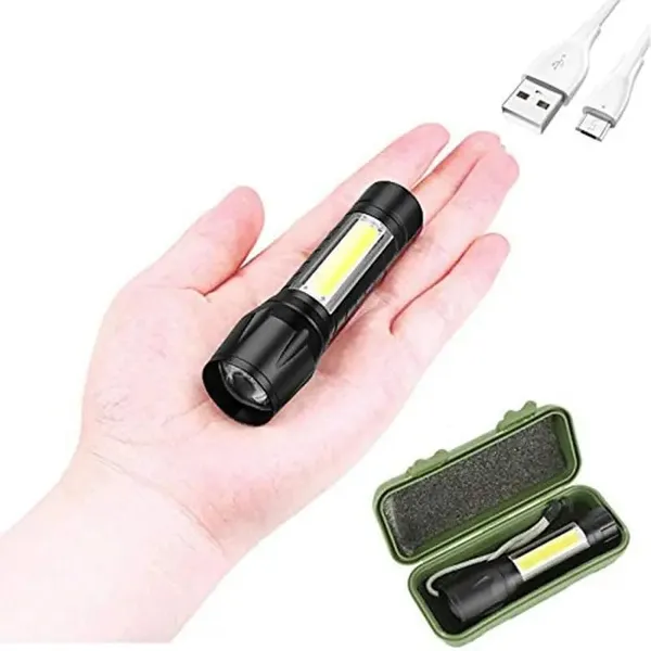 Black_USB_Rechargeable_COB_LED_Flashlight