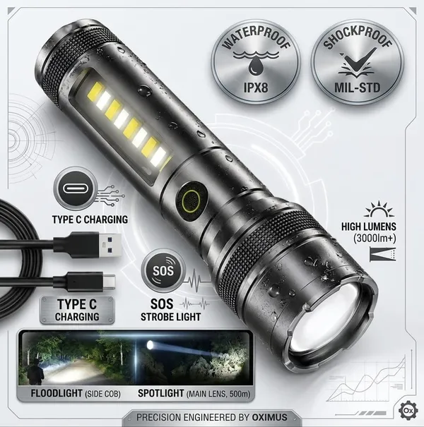 Rechargeable_LED_Flashlight_With_Side_COB_Light