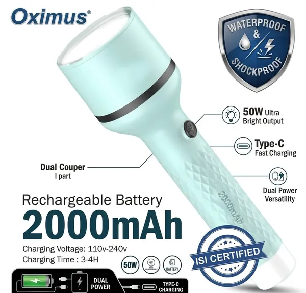 Oximus_50W_Rechargeable_Emergency_Flashlight
