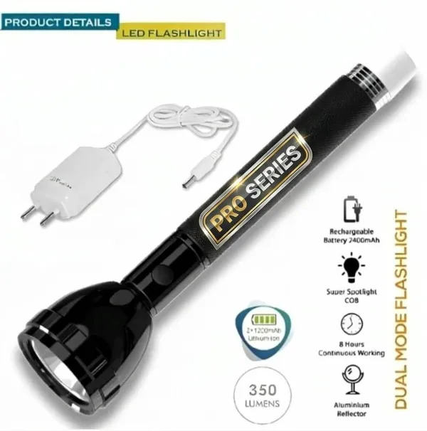 50W_Rechargeable_LED_Flashlight_With_Tail_Light