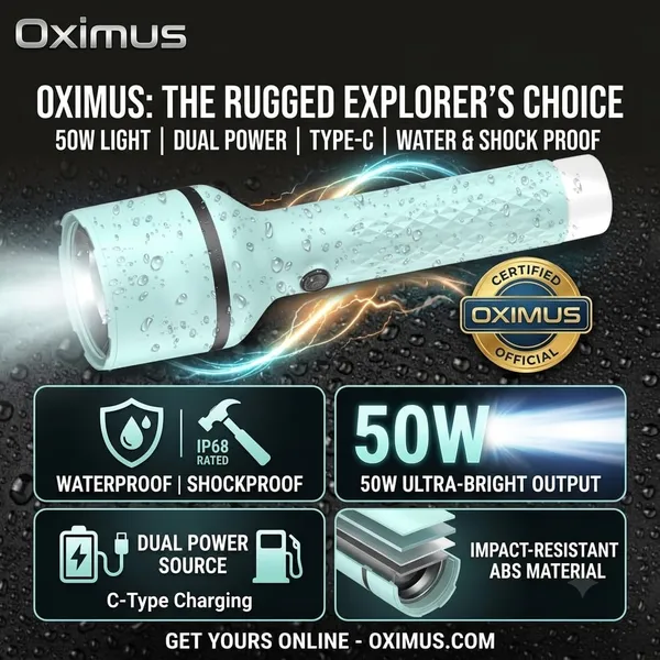Oximus_50W_Rechargeable_Emergency_Flashlight