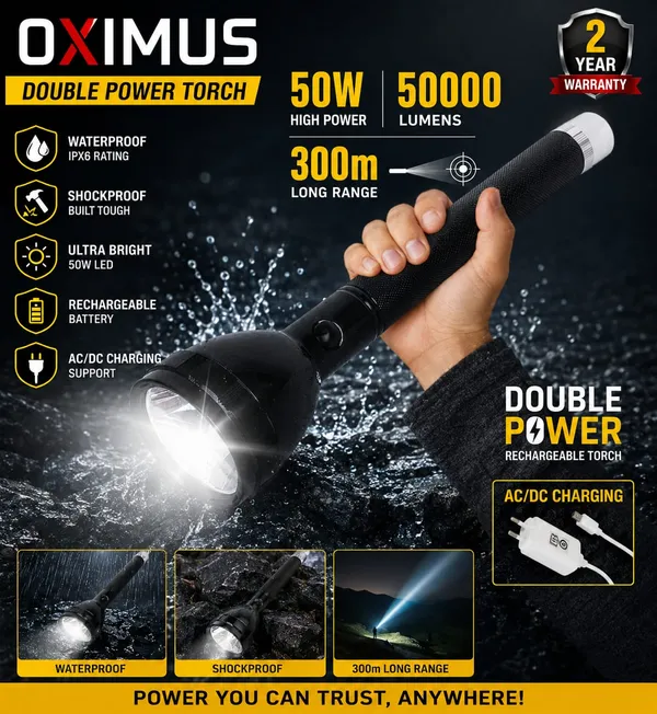Black_50W_Double_Power_Rechargeable_Torch