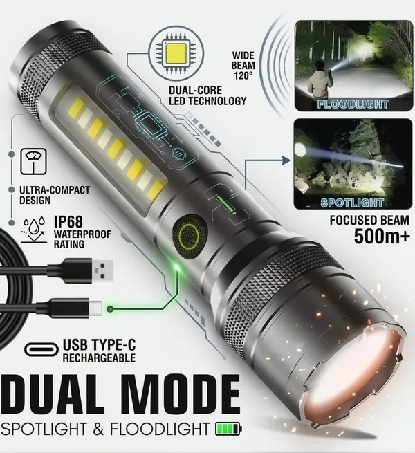 Rechargeable_LED_Flashlight_With_Side_COB_Light
