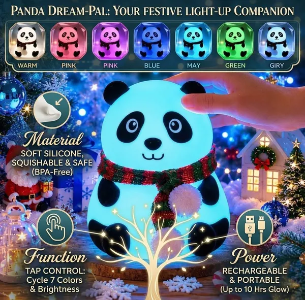 Panda_Silicone_Rechargeable_Tap_Control_Night_Light
