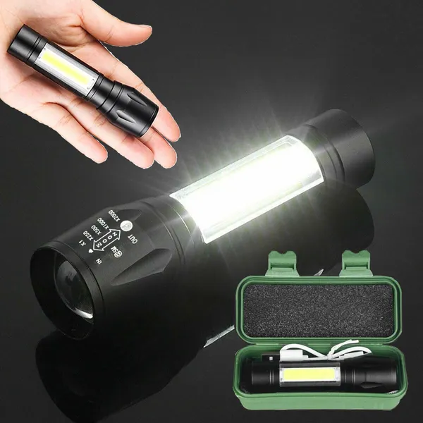 Black_USB_Rechargeable_COB_LED_Flashlight