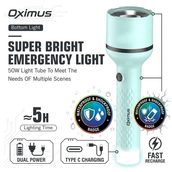 Oximus_50W_Rechargeable_Emergency_Flashlight