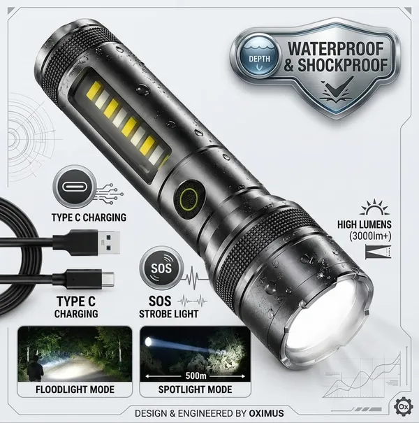 Rechargeable_LED_Flashlight_With_Side_COB_Light