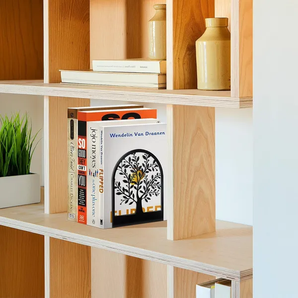 Metal_Decorative_Bookend_Book_Holder_Decorative_Non_Skid_Book_Stopper_For_Heavy_Books_Tree
