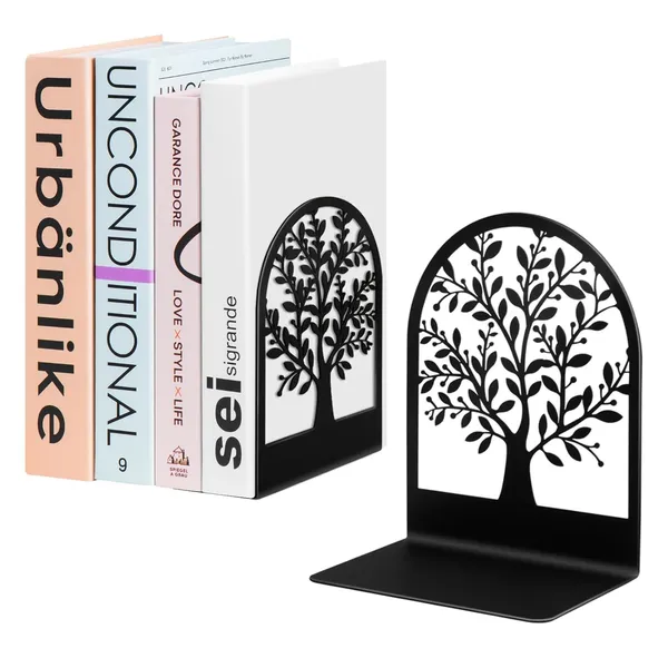 Metal_Decorative_Bookend_Book_Holder_Decorative_Non_Skid_Book_Stopper_For_Heavy_Books_Tree