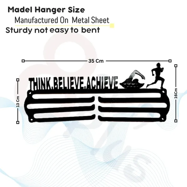 8eenplus_Think_Believe_Achive_Design_Medal_Holder_Large_Metal_Wall_Display_Holds_Up_To_60_Medals_Black_Glossy_Finish_Perfect_For_Kids_And_Athletes_For_Multipurpose_Office_Decor_Medals