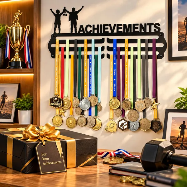 Medal_Display_Hanger_Achievement_Medal_Holder_With_Silhouette_Design_3_Tier_Wall_Mount_Black