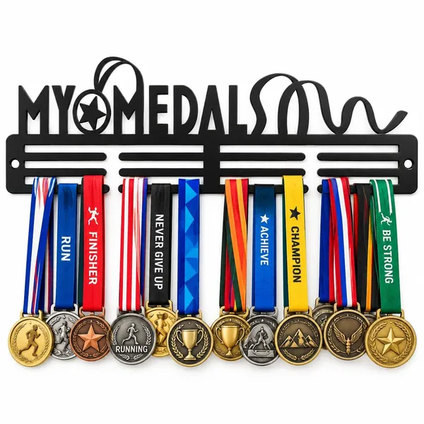 Medal_Display_Hanger_My_Medal_Design_Medal_Holder_With_Silhouette_Design_3_Tier_Wall_Mount_Black_Gift_For_Kids_Athletes_Sportsperson