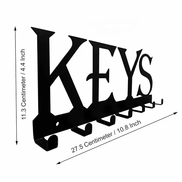 Keys_Wall_Mount_Key_Holder_Black_Metal_6_Hook_Key_Rack_For_Home_Organisation_Mat_Black